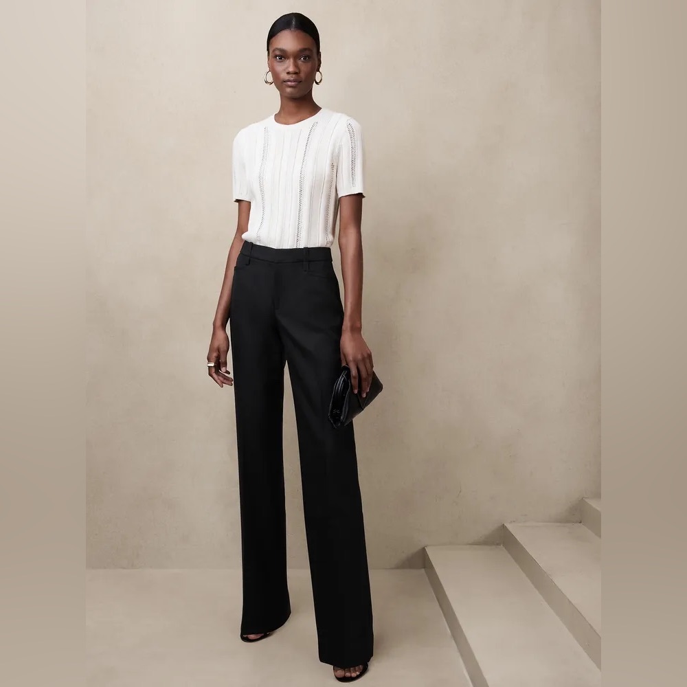 Banana Republic Lido Straight Italian Wool Pants